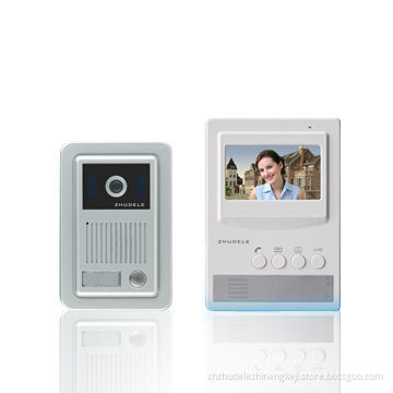 4.3-inch White Color Video Door Phone, Rainproof and Anti-riot Outdoor Unit